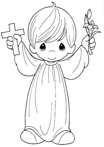 dibujo para colorear de un niño que va a recibir la primera comunión ...