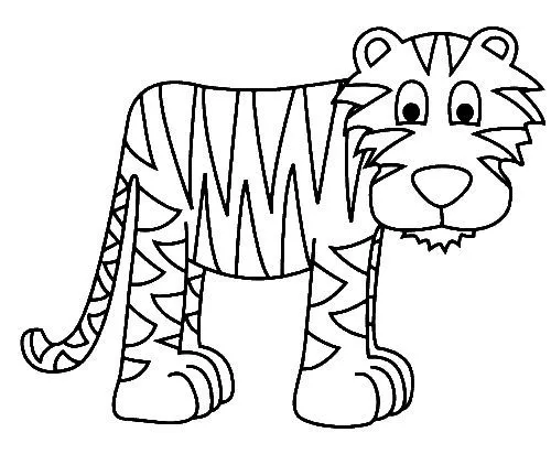 Pinto Dibujos: Tigre para colorear