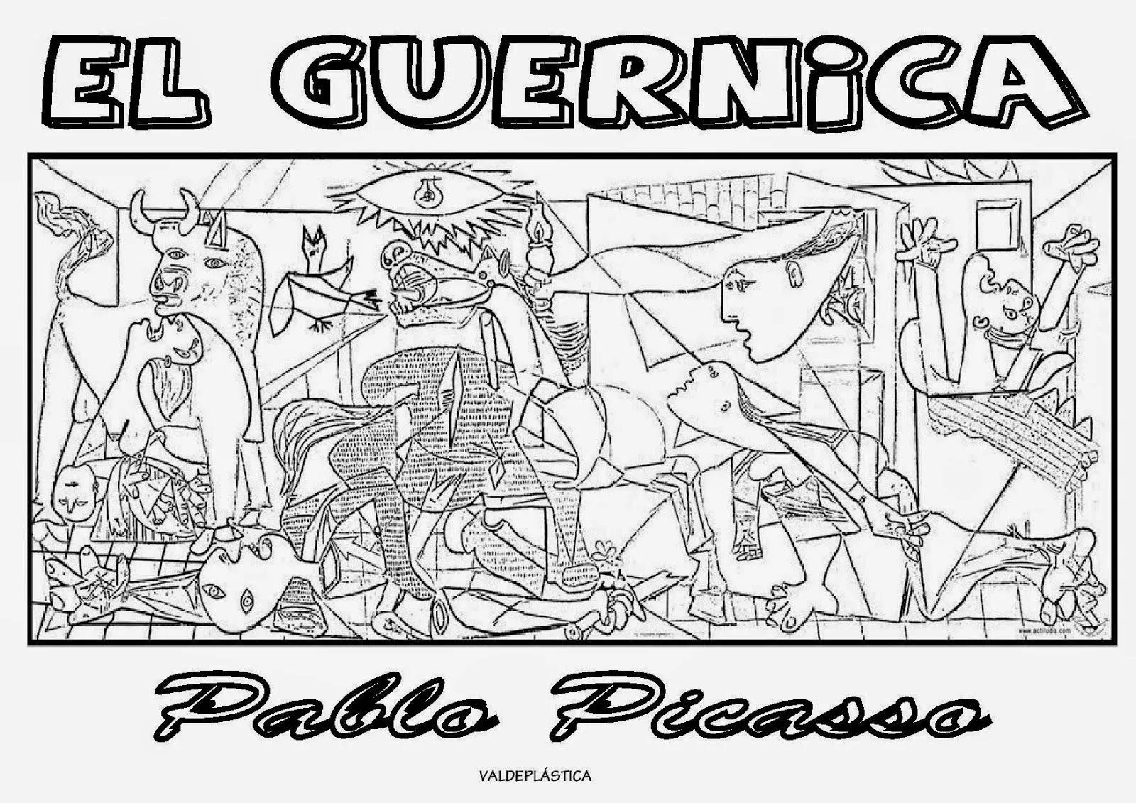 Pintores famosos: Pablo Picasso para niños. Cuadros para colorear ... Pintores famosos: Pablo Picasso para niños. Cuadros para colorear ...