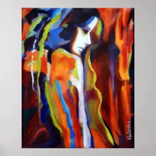 Pintura abstracta de la figura femenina - impresio de Zazzle.