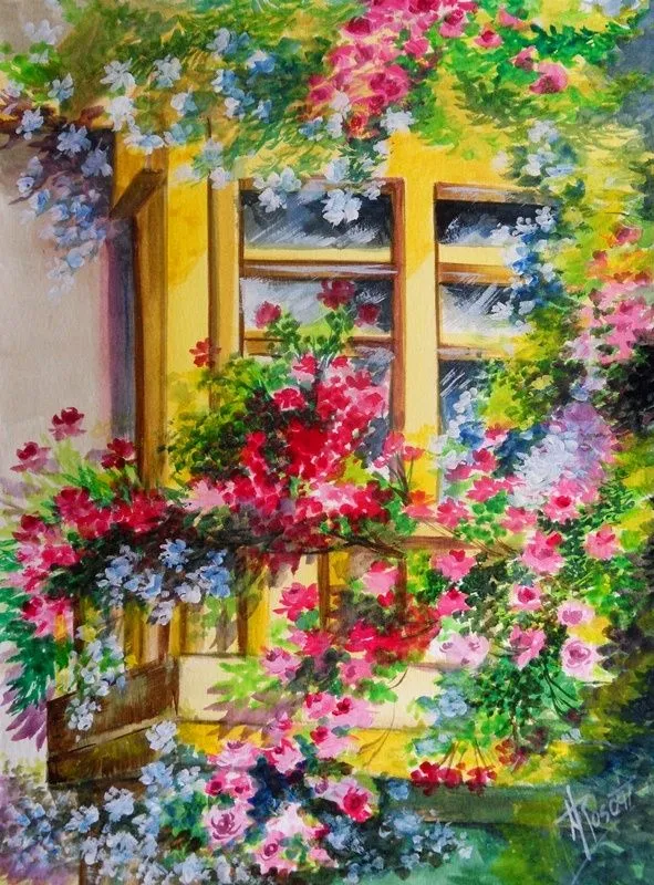 Pintura Comercial en Oleo y Acrílico: Paisajes en acuarela sobre papel Pintura Comercial en Oleo y Acrílico: Paisajes en acuarela sobre papel