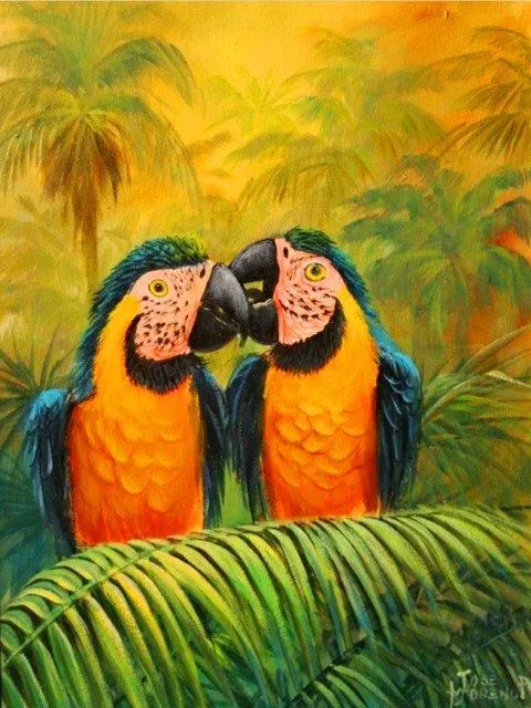 Pinturas & Cuadros: Bonitos cuadros con guacamayas