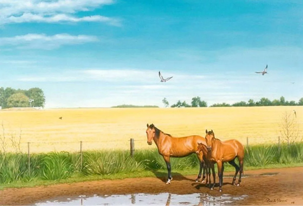 Pinturas & Cuadros: Paisajes con caballos