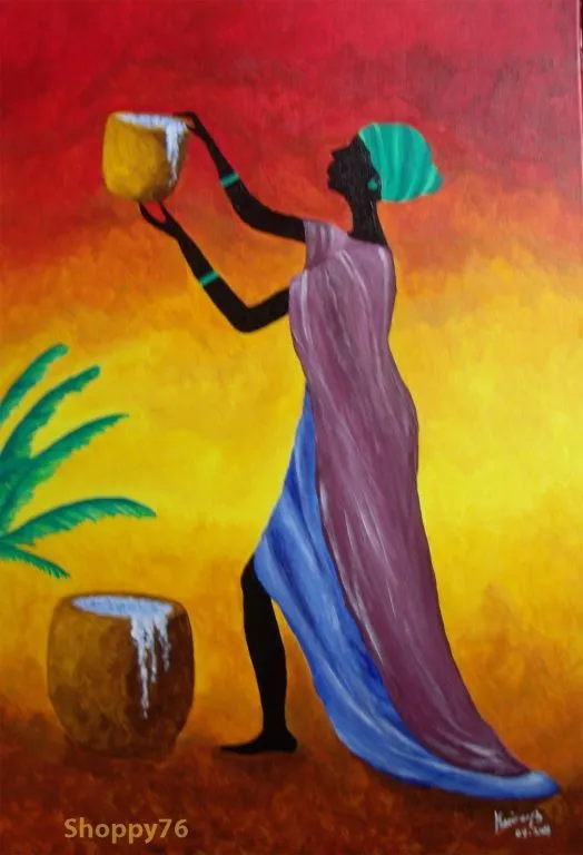 Pinturas de africanas al oleo - Imagui