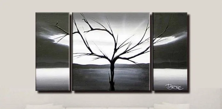 Arte pintura abstracta blanco y negro - Imagui
