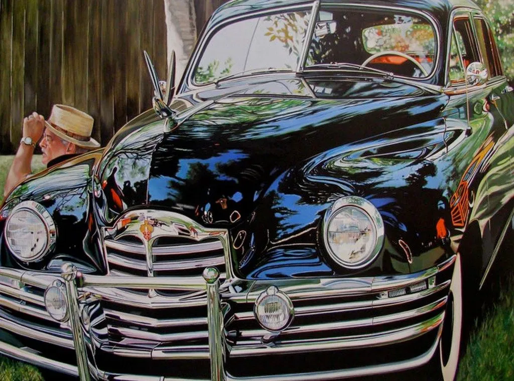 Pinturas Cuadros: Imágenes de Carros, Arte Realista Pinturas Cuadros: Imágenes de Carros, Arte Realista