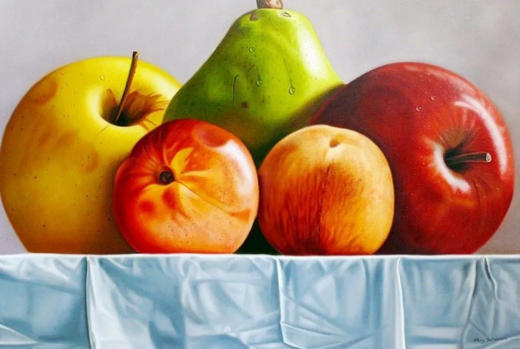 Pinturas Cuadros al Óleo: Cuadro de Pintura de Frutas Pinturas Cuadros al Óleo: Cuadro de Pintura de Frutas