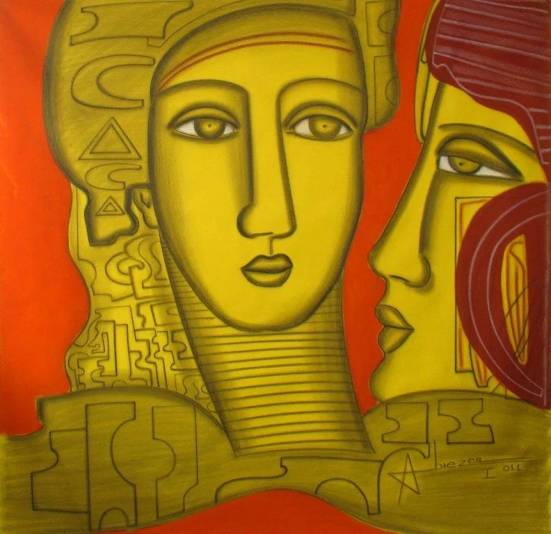 Pinturas Cuadros al Óleo: Cuadros Modernos Acrílicos de figura Humana Pinturas Cuadros al Óleo: Cuadros Modernos Acrílicos de figura Humana