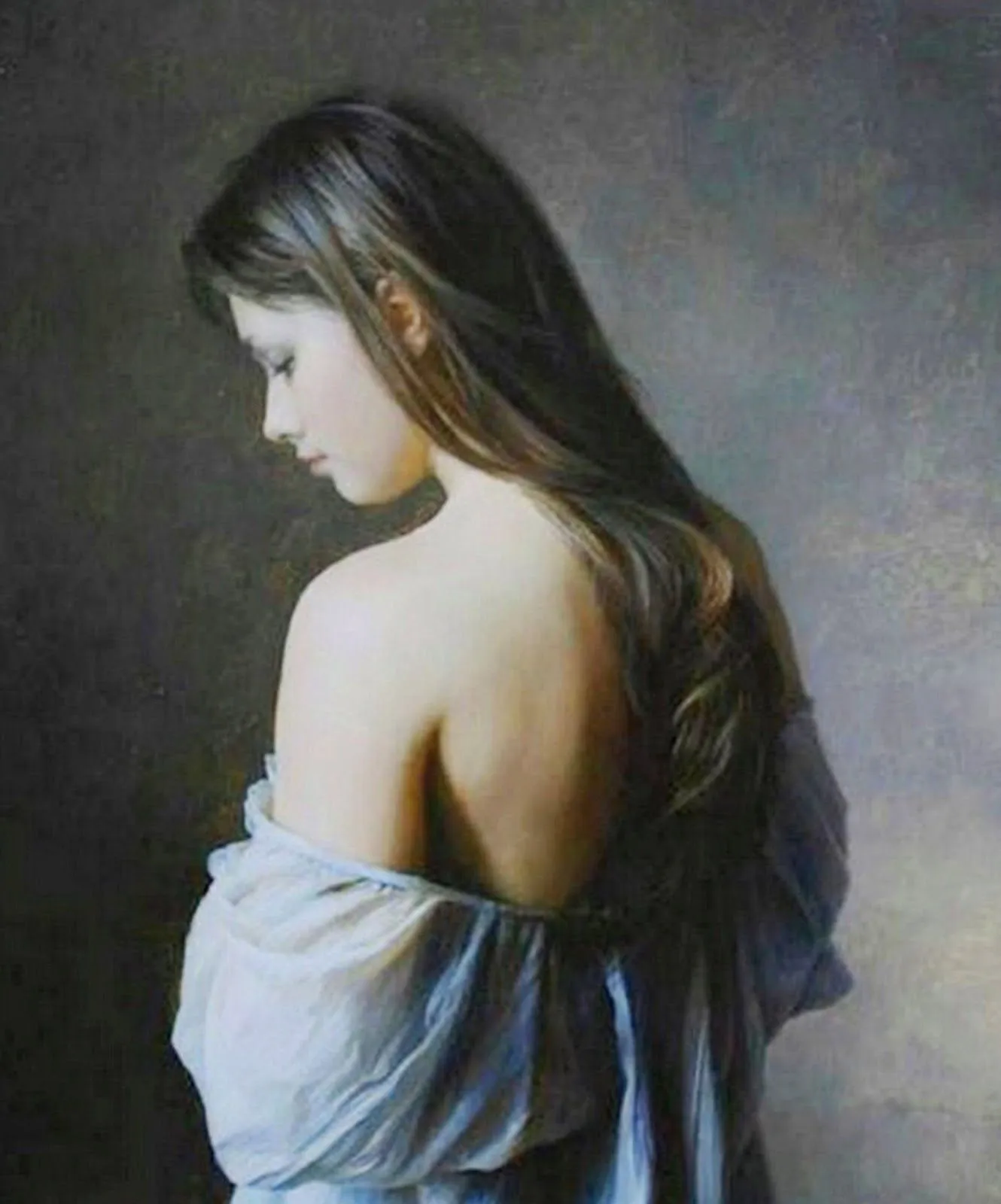 Pinturas Cuadros al Óleo: Cuadros: Pintura de mujer al óleo Pinturas Cuadros al Óleo: Cuadros: Pintura de mujer al óleo