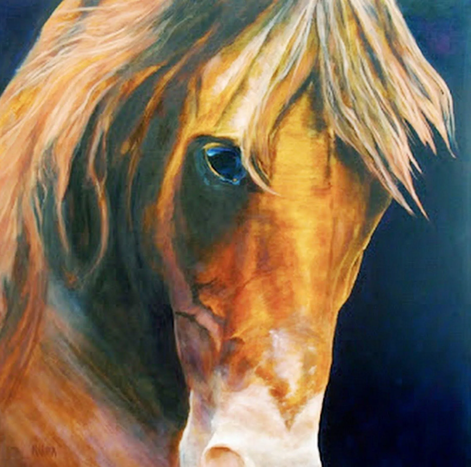 Pintura Moderna al Óleo: Pinturas caballos al óleo sobre lienzo Pintura Moderna al Óleo: Pinturas caballos al óleo sobre lienzo