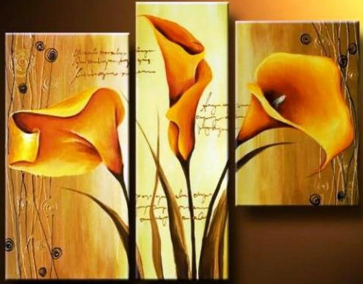 Cuadros modernos de flores al óleo - Imagui
