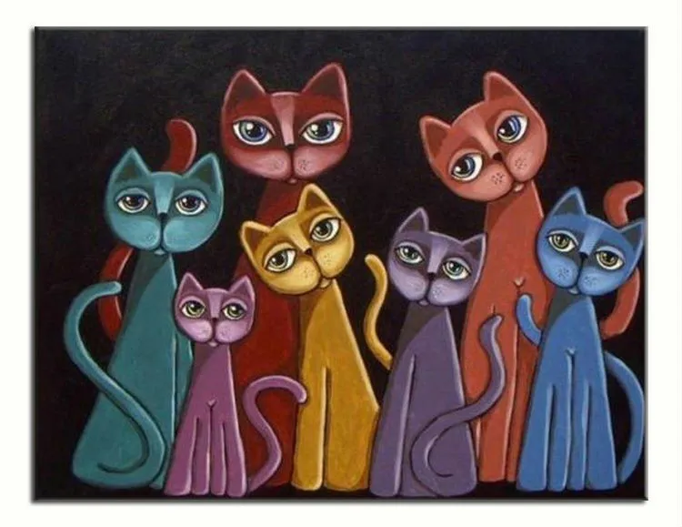 Pinturas de gatos modernos - Imagui