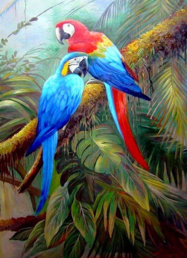 Pinturas: Guacamayas rojas | El club del arte, pinturas Pinturas: Guacamayas rojas | El club del arte, pinturas