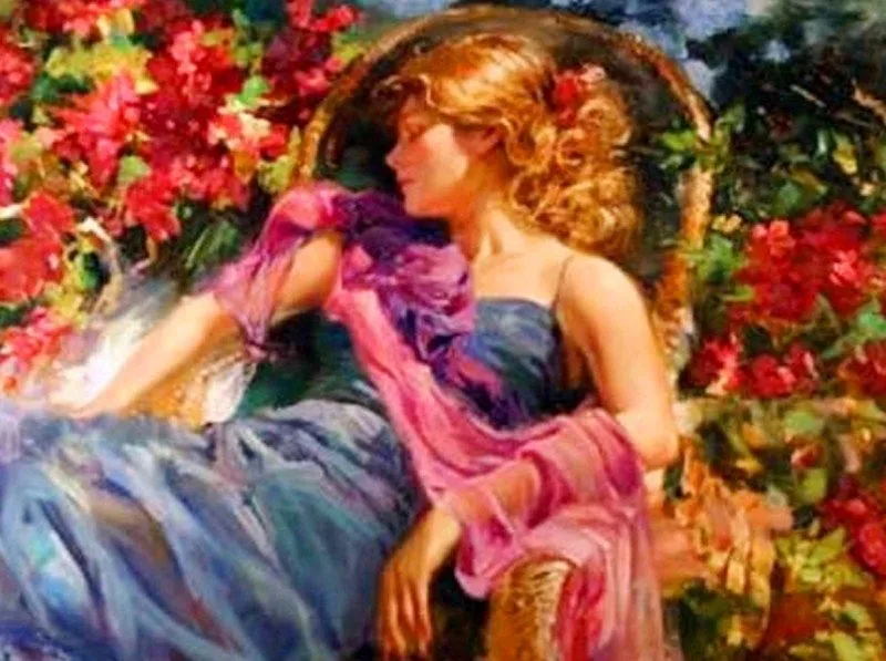 Pinturas de mujeres con flores | El club del arte, pinturas Pinturas de mujeres con flores | El club del arte, pinturas