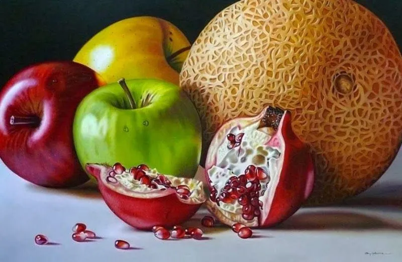 Pinturas Temáticas : Bodegon de Frutas Grandes, Ellery Gutierrez