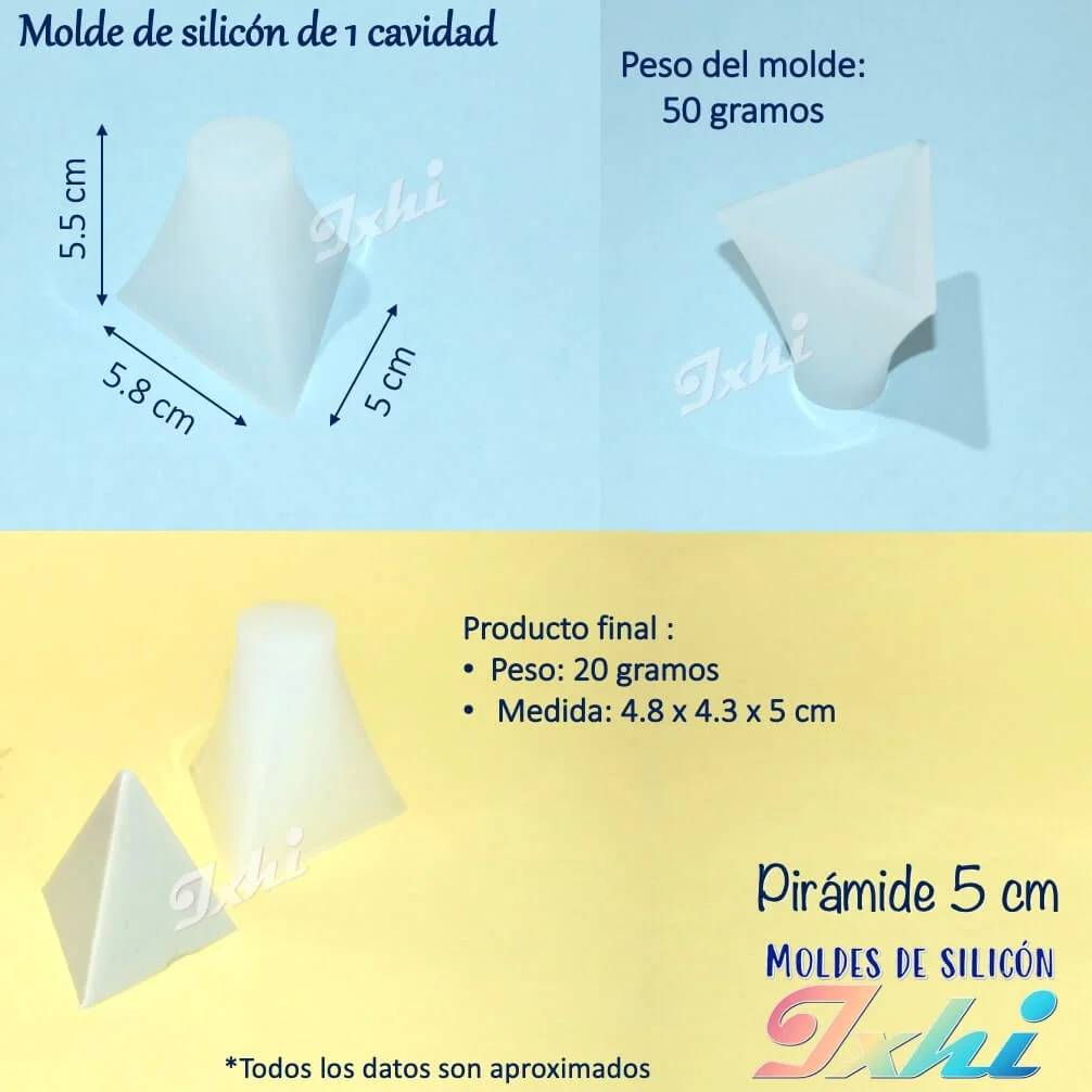 Pirámide 5 cm - Moldes de Silicón Ixhi