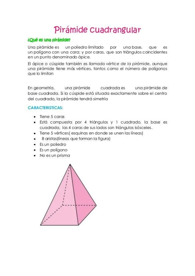 Pirámide cuadrangular