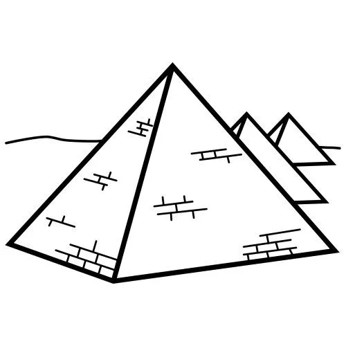 Piramides para colorear y recortar - Imagui