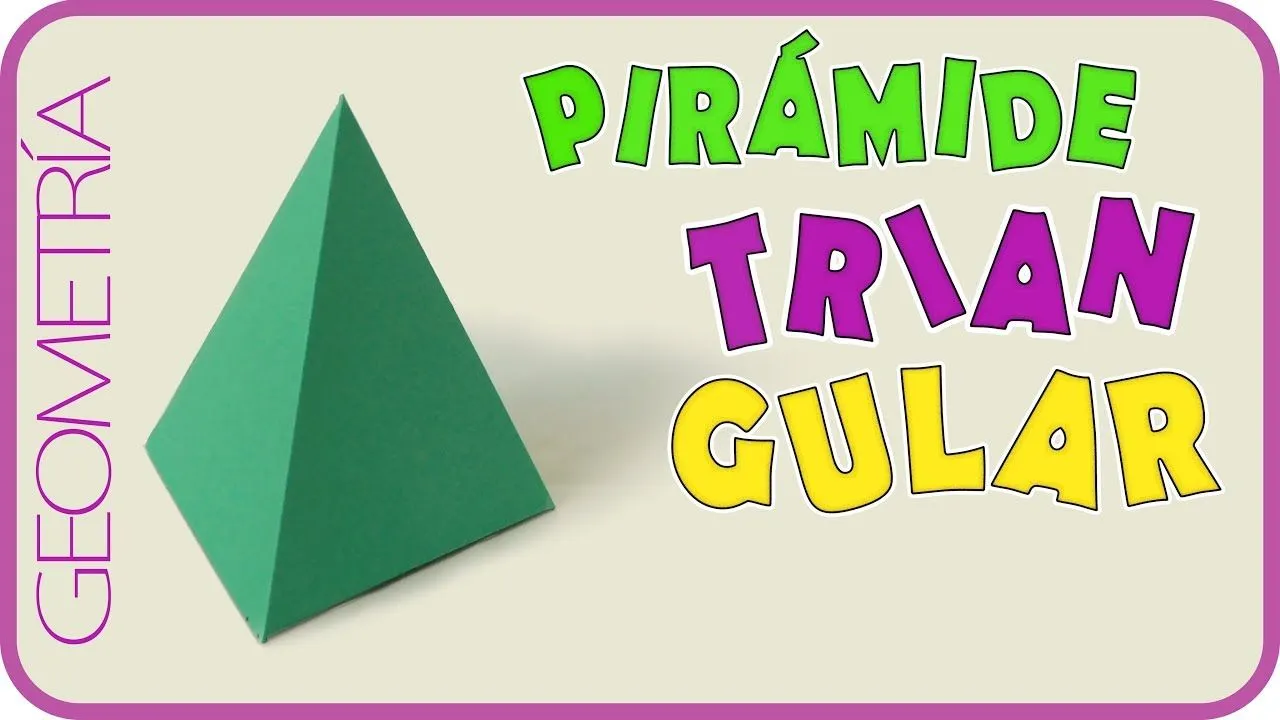 Como hacer una pirámide triangular. Rápido y fácil - YouTube