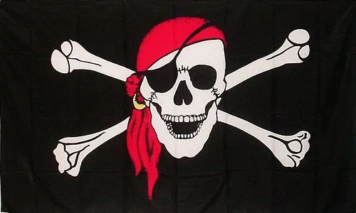 Piratas del caribe calavera bandera - Imagui