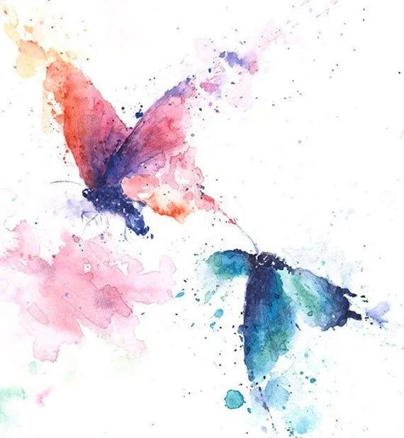 PITTURA farfalla acquerello astratto farfalla di SignedSweet