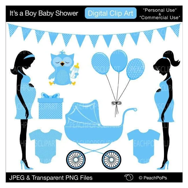 Pix For > Baby Shower Its A Boy Clip Art
