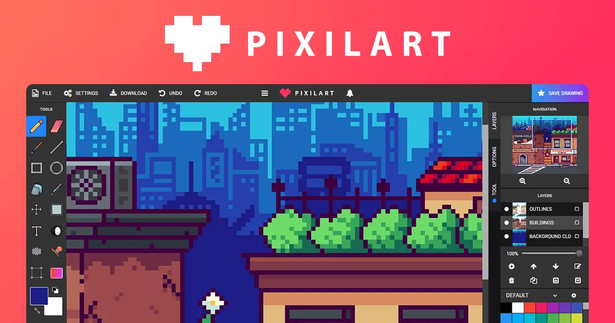 Pixilart - Herramienta gratuita de dibujo en línea de pixel art