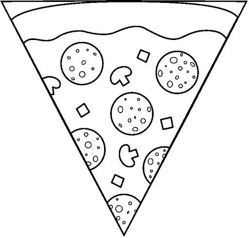 Dibujo de pizzas para colorear - Imagui