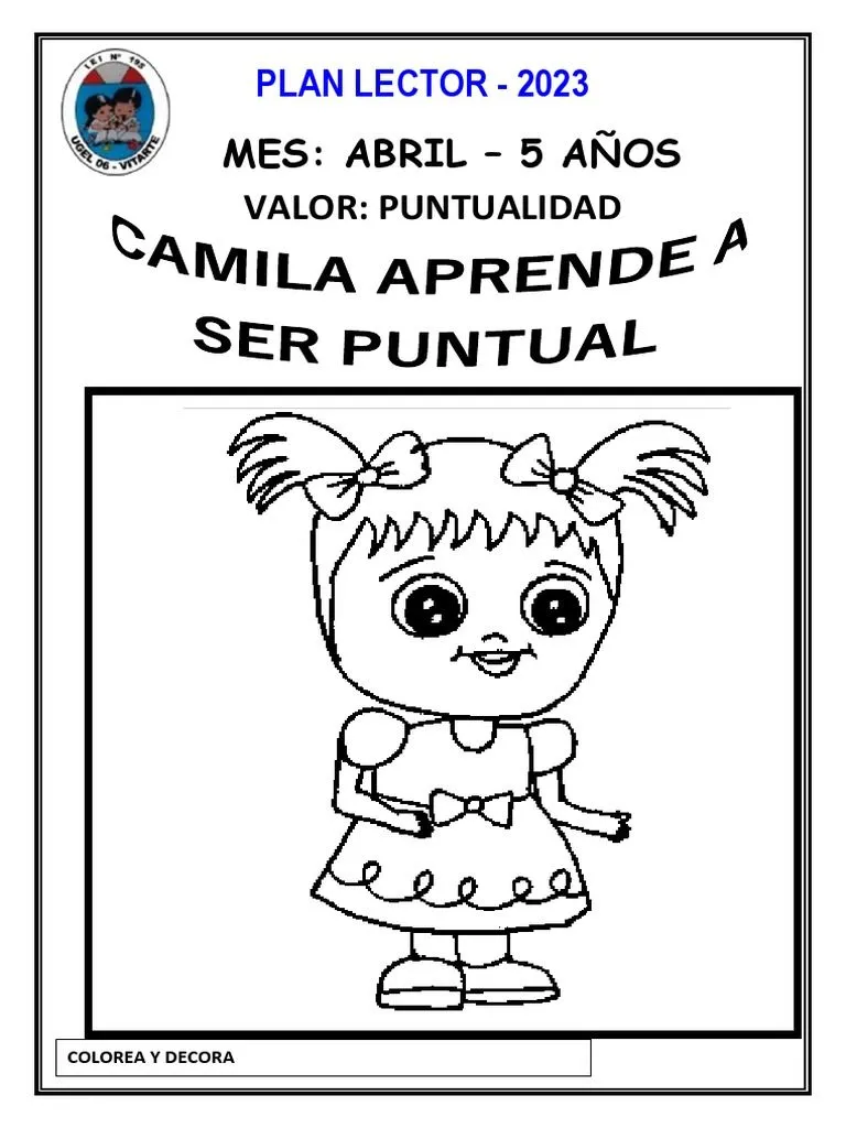 Plan Lector Camila Aprende A Ser Puntual. | PDF