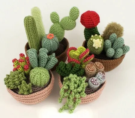 Cactus al crochet patrones - Imagui