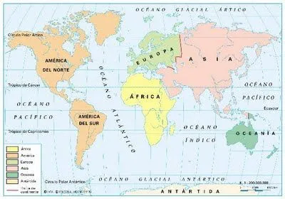 El planisferio, los continentes, los océanos ~ Ciencia Geográfica ...