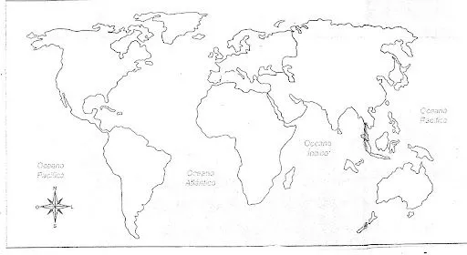Mapa planisferio sin nombres - Imagui