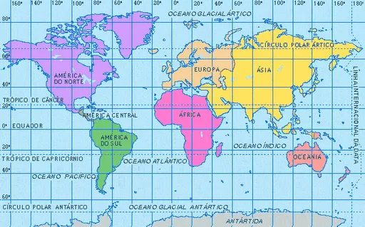 Mapa completo planisferio - Imagui