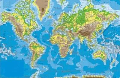 Planisferio Mapa Mudo Físico y Político | Cuponera de Descuento