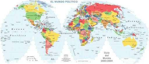 Planisferio Mapa Mudo Físico y Político | Cuponera de Descuento