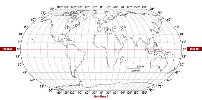 Planisferio mudo con coordenadas - Imagui