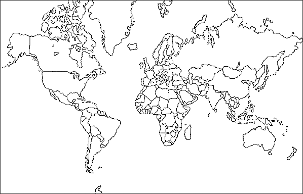 Mapa planisferio para colorear - Imagui
