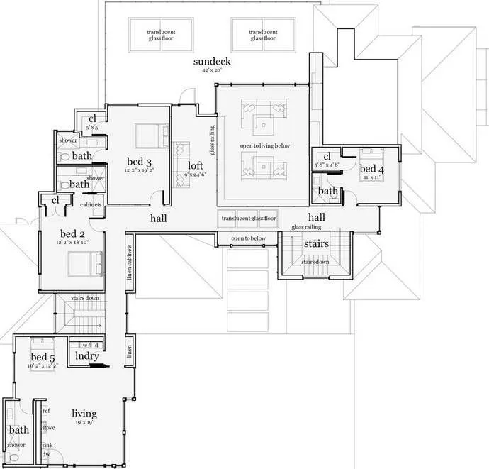 Plano de casa moderna con terminaciones piedra y piscina | Planos ... Plano de casa moderna con terminaciones piedra y piscina | Planos ...