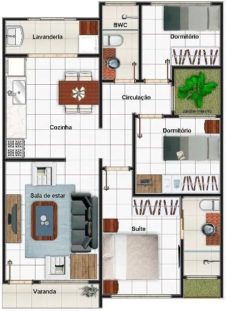 003 Plano de Casa de 1 piso y 3 dormitorios Moderna. Tiene este ...