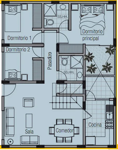 Planos De Casa Con Chimenea Y Medidas En Metros | Planos de Casas
