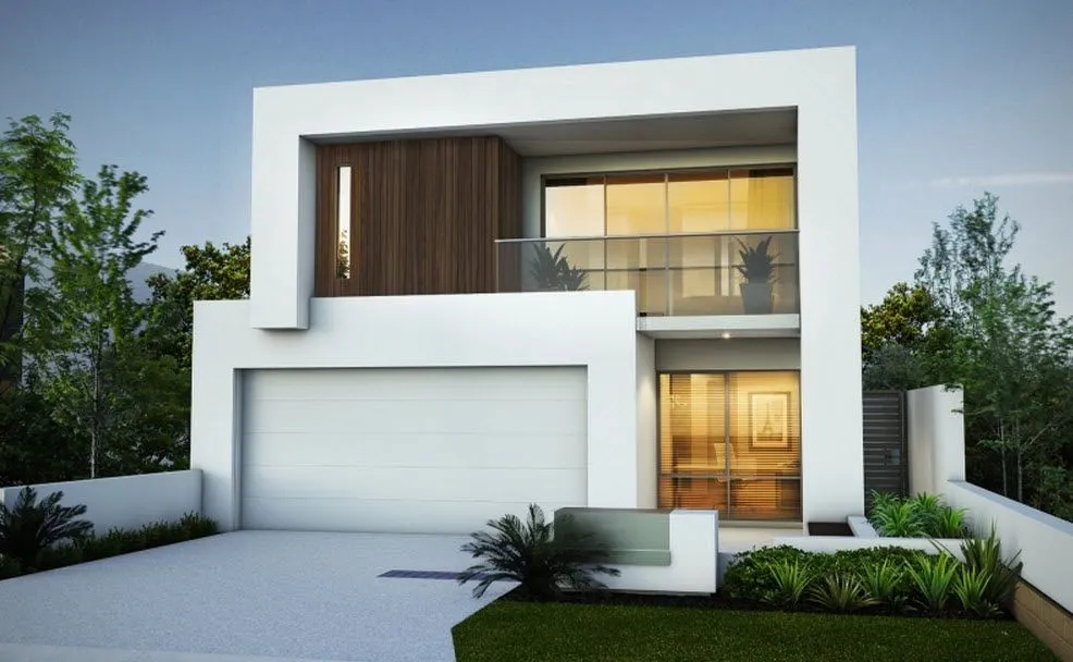 Planos y fachada de moderna casa de dos plantas | Construye Hogar