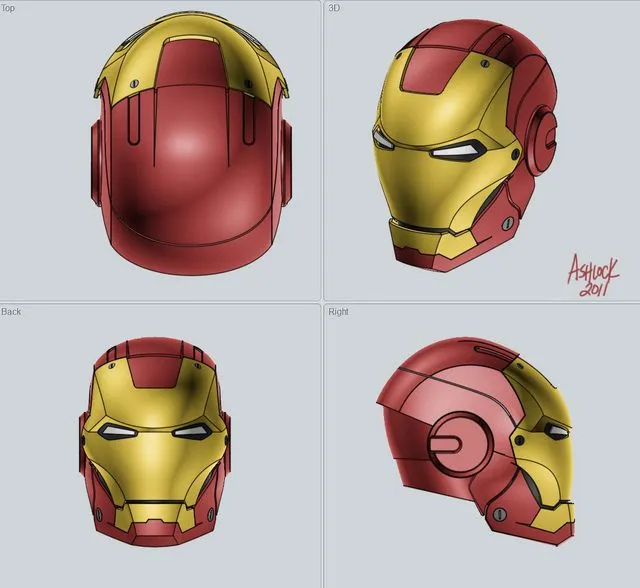 Plano del casco de ironman - Imagui