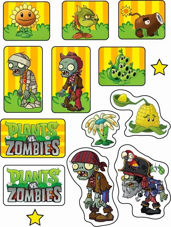 Plantas vs Zombies: Toppers y Wrappers para Imprimir Gratis ...
