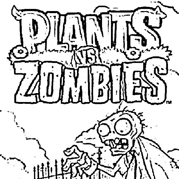 Plantas contra zombies logo para colorear - Imagui
