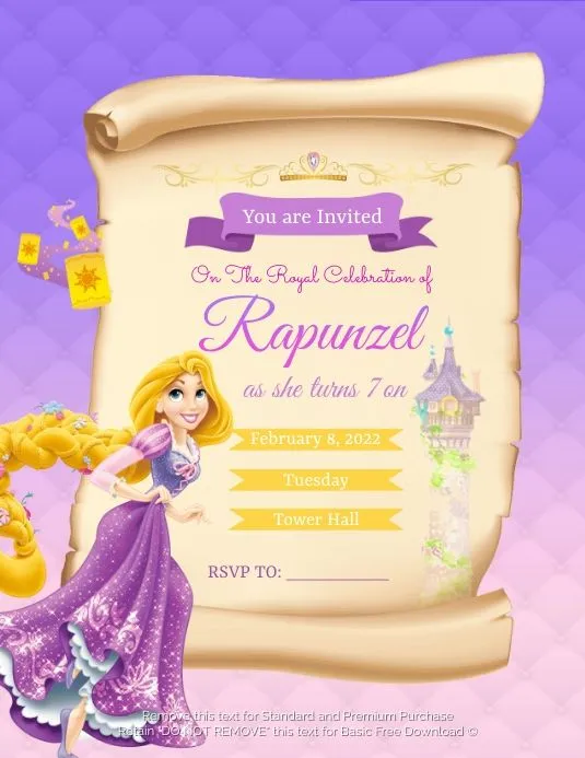 Plantilla de Invitación de Enredo de Disney | PosterMyWall Plantilla de Invitación de Enredo de Disney | PosterMyWall