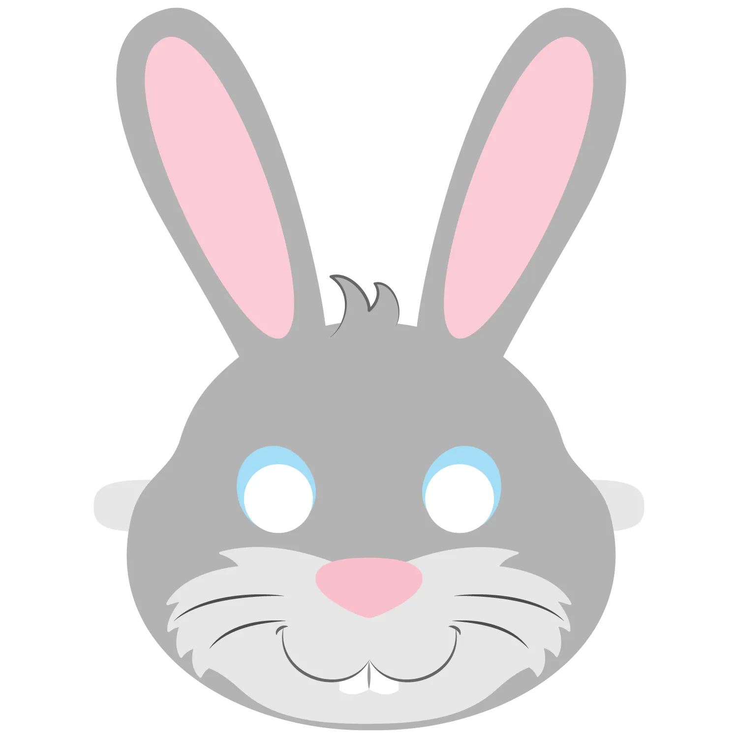 Plantilla de Máscara de Conejo | Manualidades de papel para niños