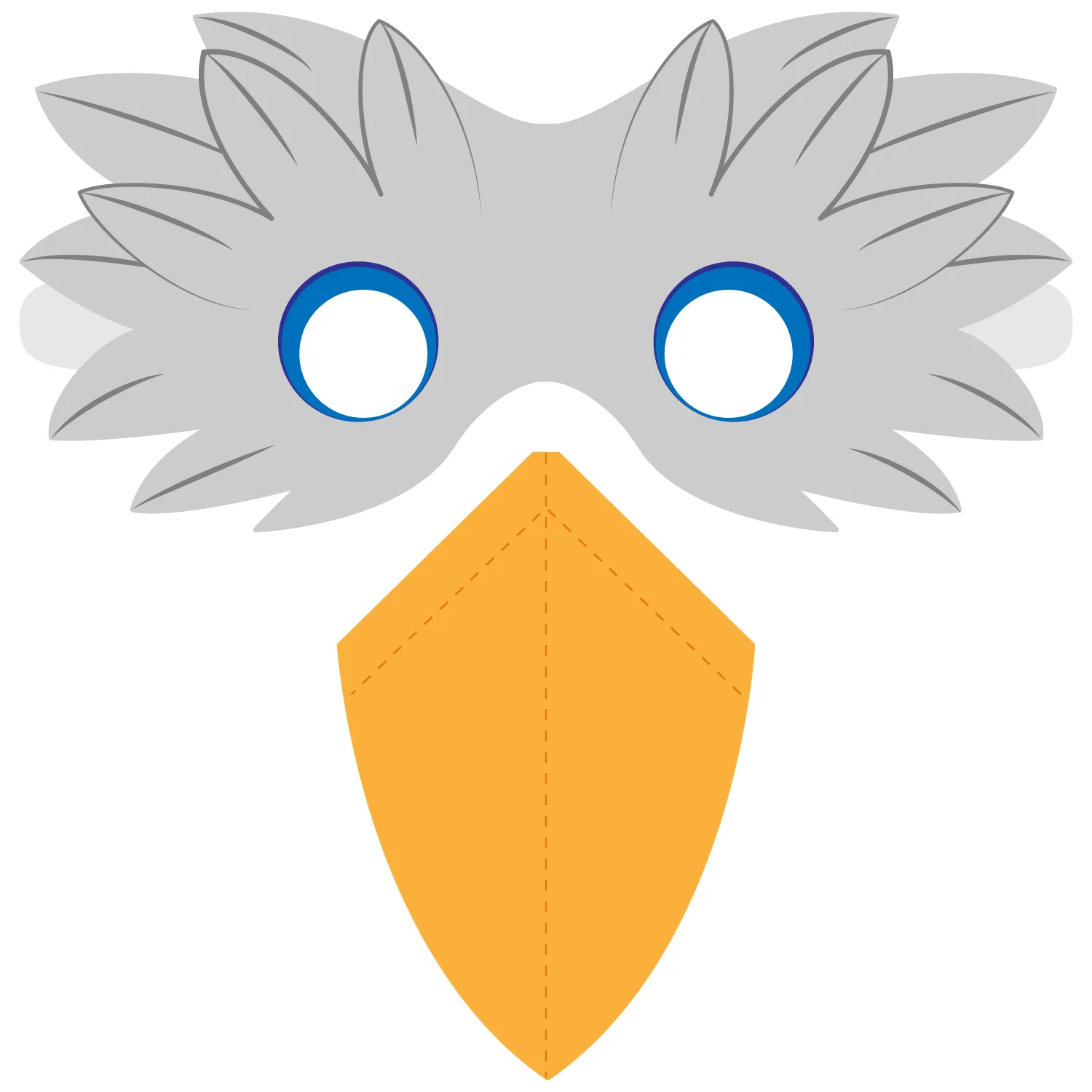 Plantilla de Máscara de Pájaro | Manualidades de papel para niños