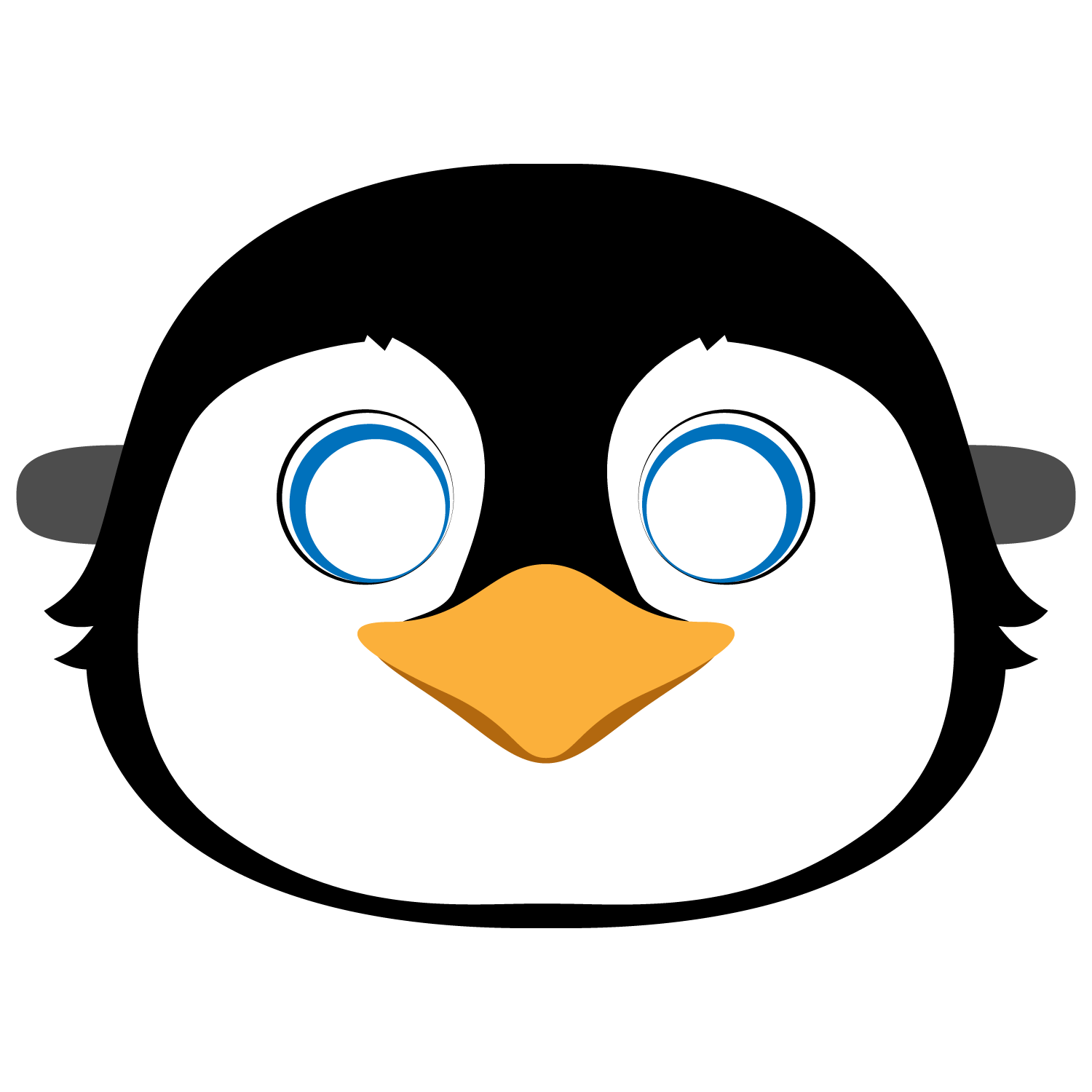 Plantilla de Máscara de Pingüino | Manualidades de papel para niños