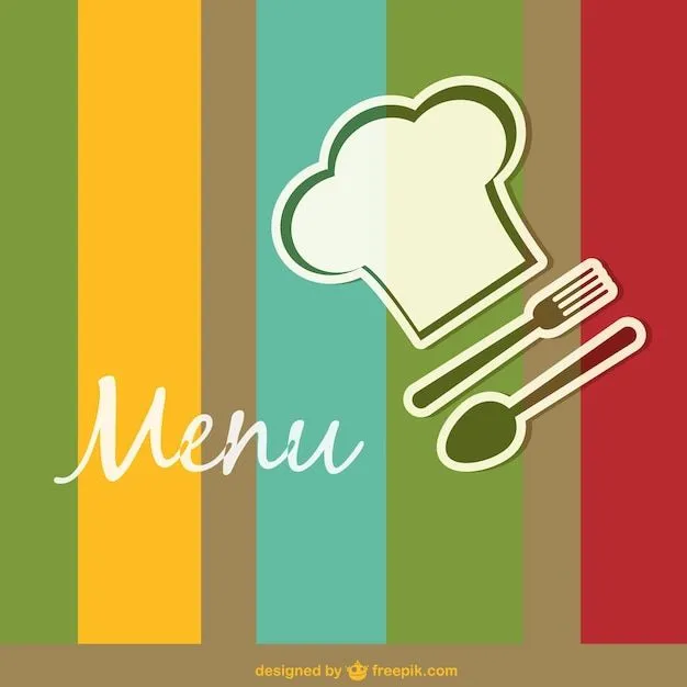 Plantilla de menú de restaurante de colores | Descargar Vectores ...