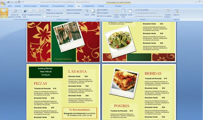 Plantilla para Menú de Restaurante Italiano | Menus de ... Plantilla para Menú de Restaurante Italiano | Menus de ...